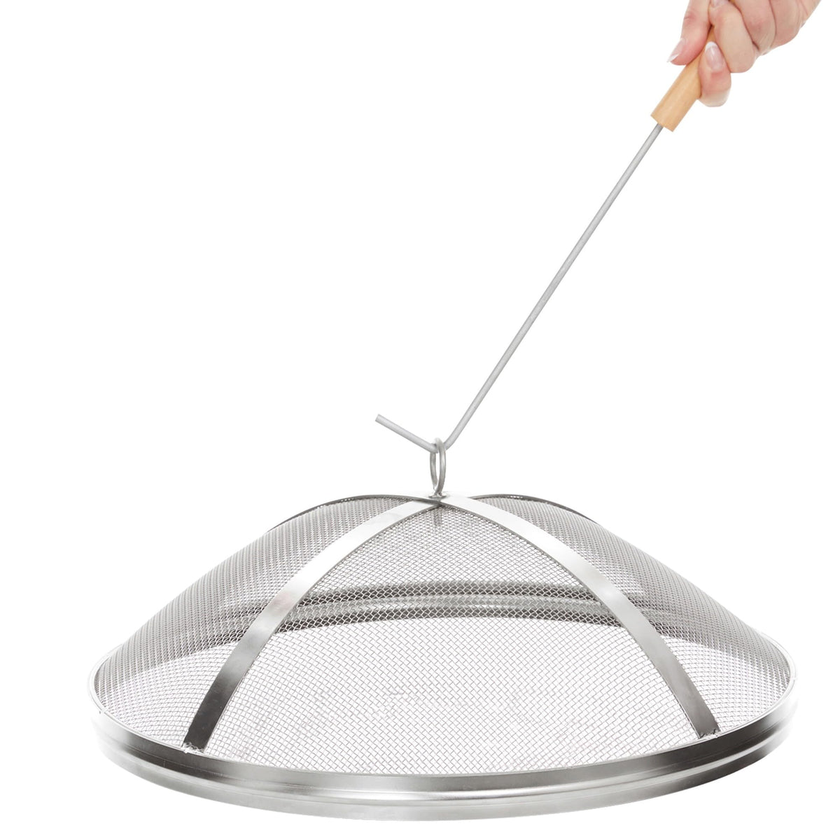 COSPARX spark cover on Solo Stove Bonfire top shields embers.