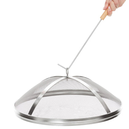 COSPARX spark cover on Solo Stove Bonfire top shields embers.