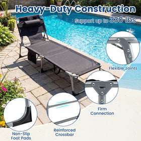 Costway lightweight portable design makes trips to beach patio or pool effortless