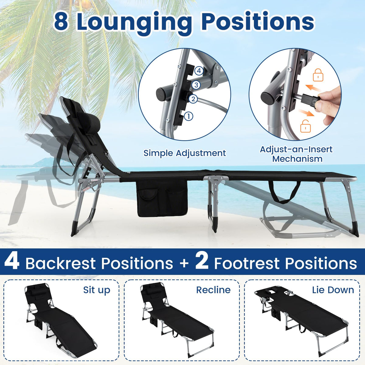 Costway removable pillow provides neck support and easy customization for comfort