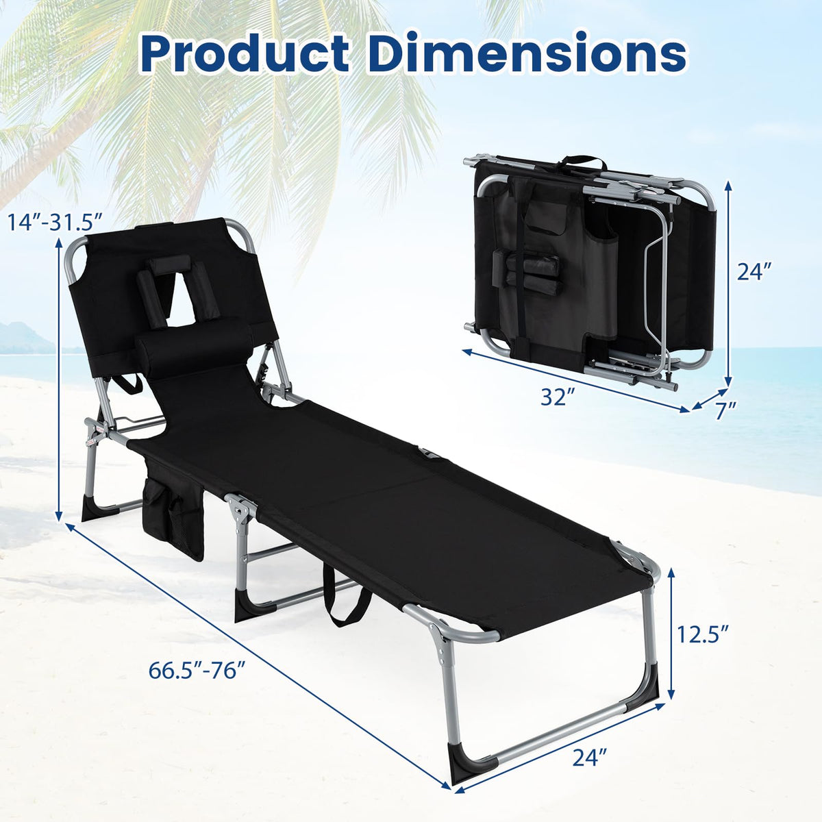 Costway triangular frame ensures stability and reduces wobble on uneven ground