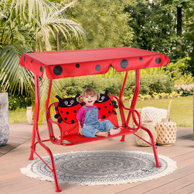 Costzon kids swing canopy adjustable for sun protection