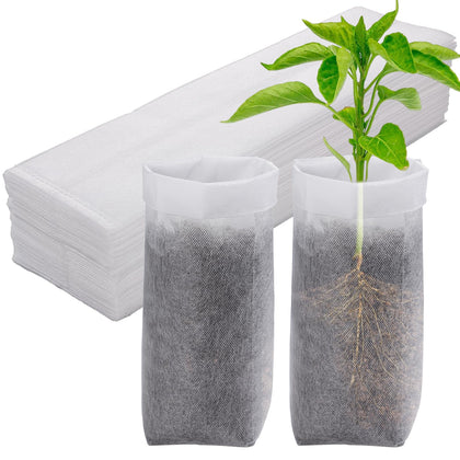 Cosweet deep grow bag 13-5in shows sturdy support for tall seedlings.