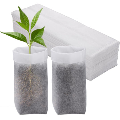 Cosweet 11.6-inch deep nursery grow bag side view supports tall seedlings