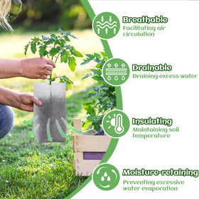 Cosweet grow bags insulated to maintain soil warmth and moisture