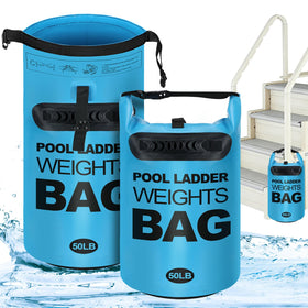 Cosweet pool ladder weights with open top for fast filling and spill prevention.