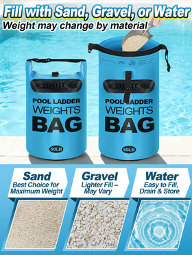 Cosweet two-pack anchors stabilize pool ladders and other outdoor gear.