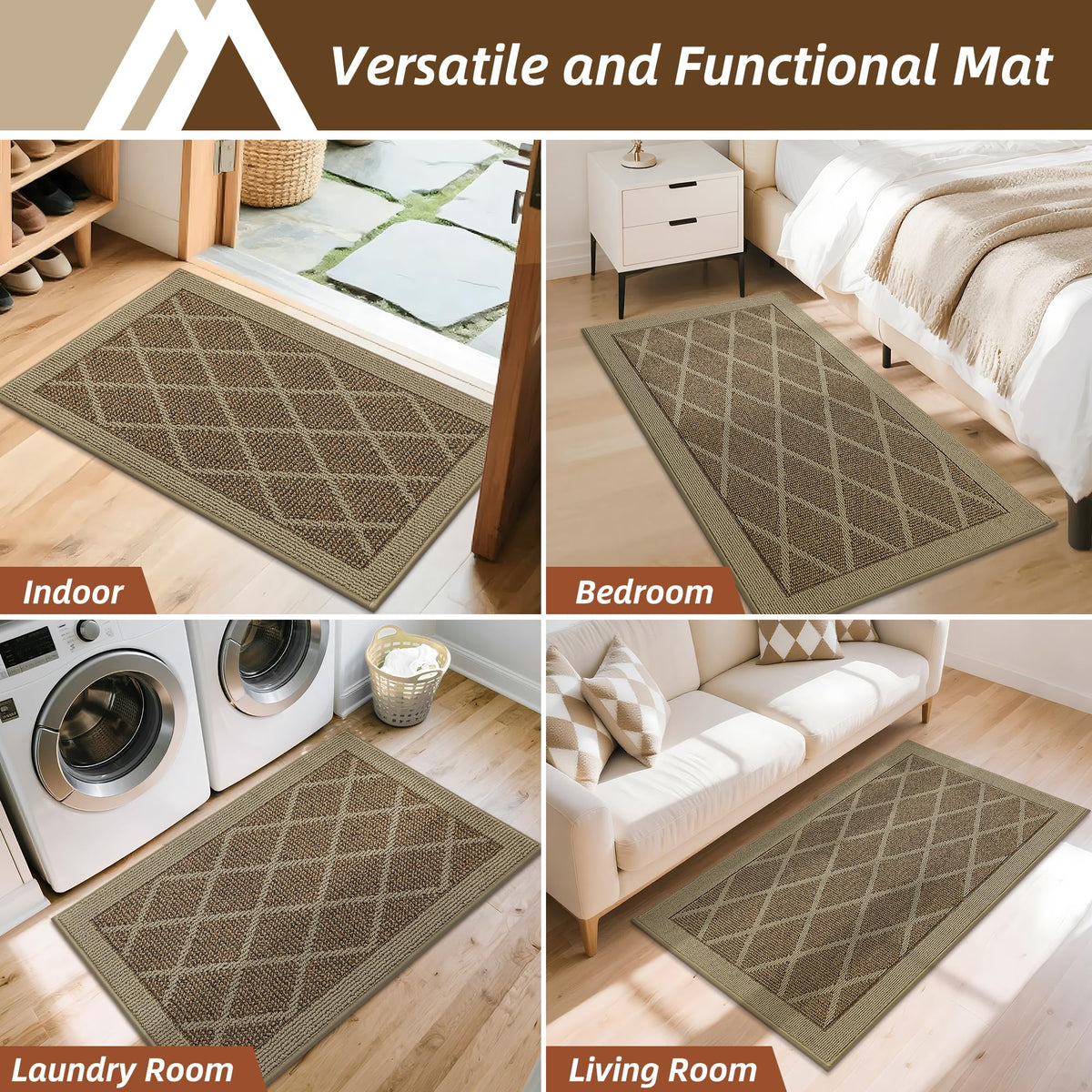 COSY HOMEER beige entry mat complements any decor.
