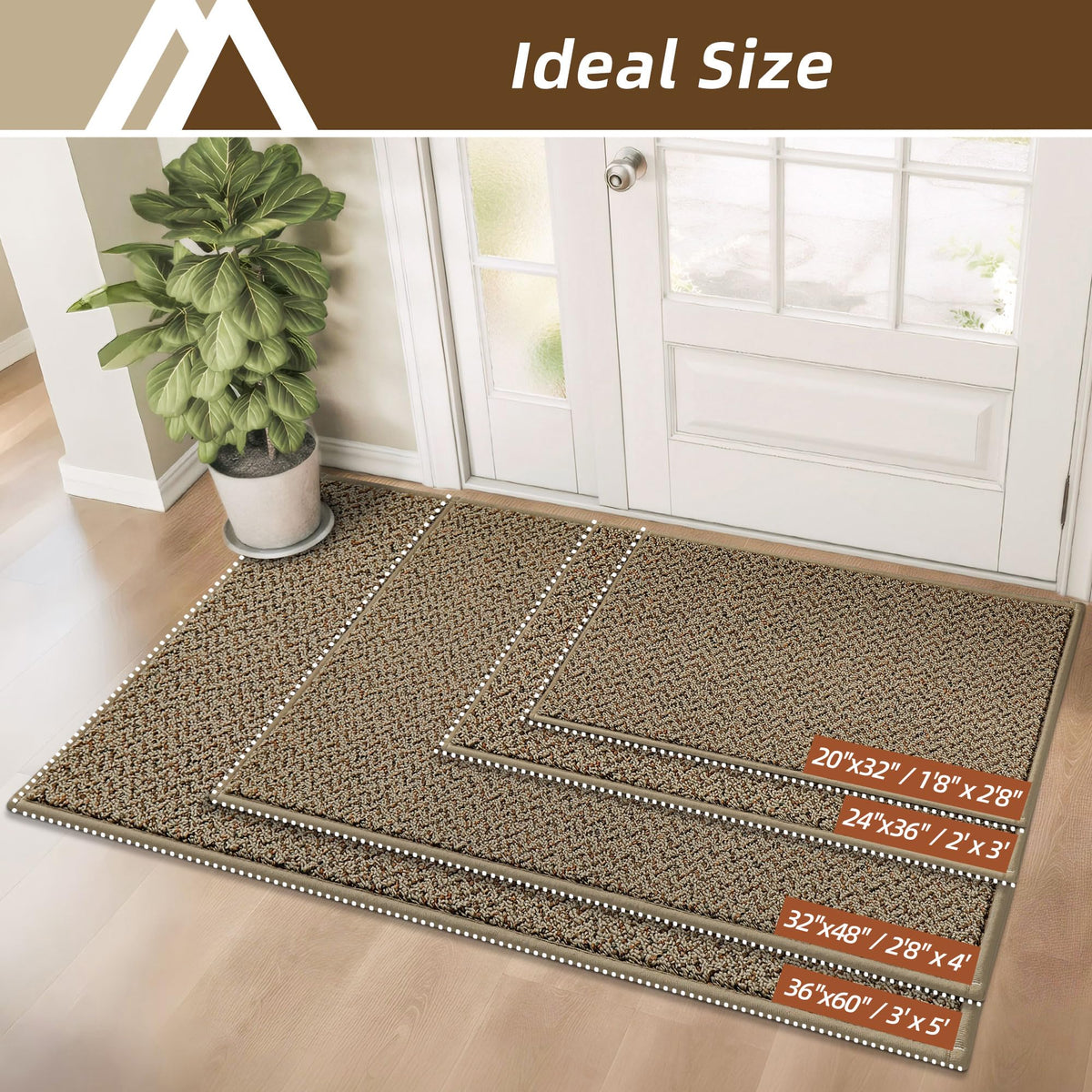COSY HOMEER entrance mat performs well under varied lighting conditions.