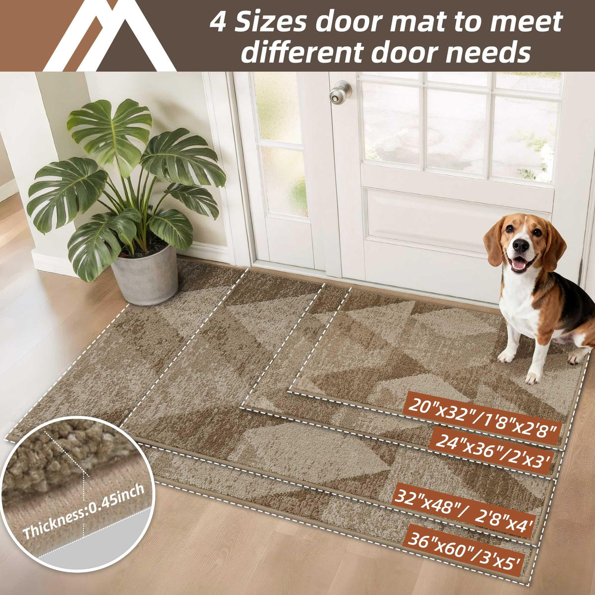 COSY HOMEER low-profile rug fits under doors without curling.