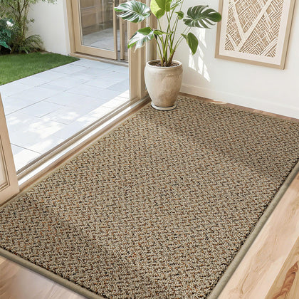 COSY HOMEER 32x48 door mat absorbs moisture and traps dirt at the entry.