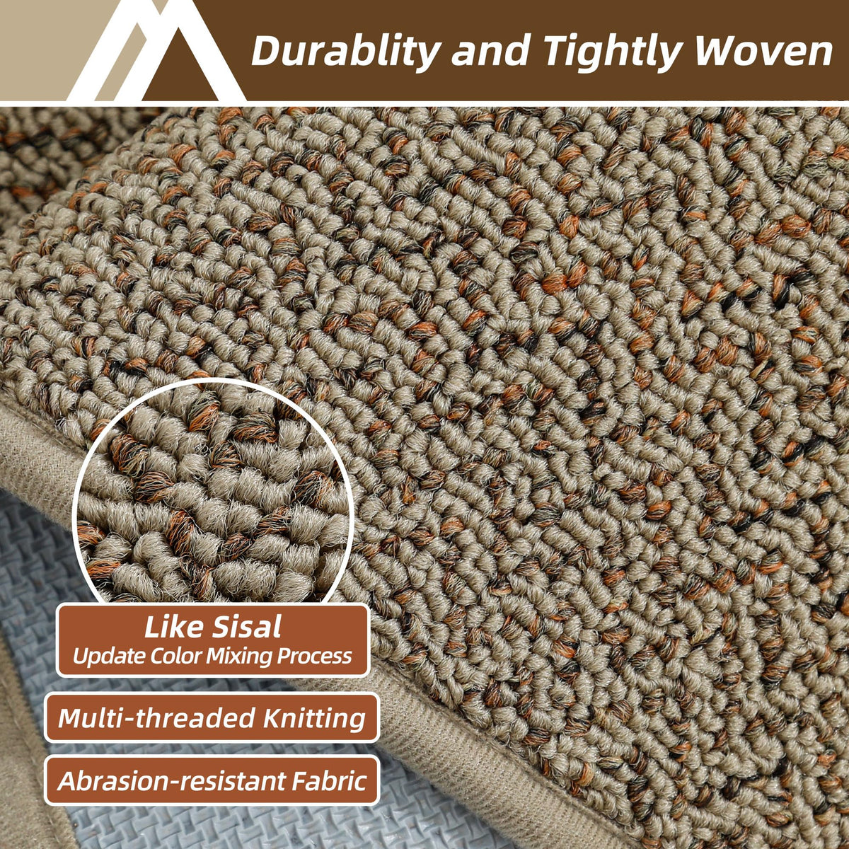 COSY HOMEER non-slip backing keeps the mat securely in place.