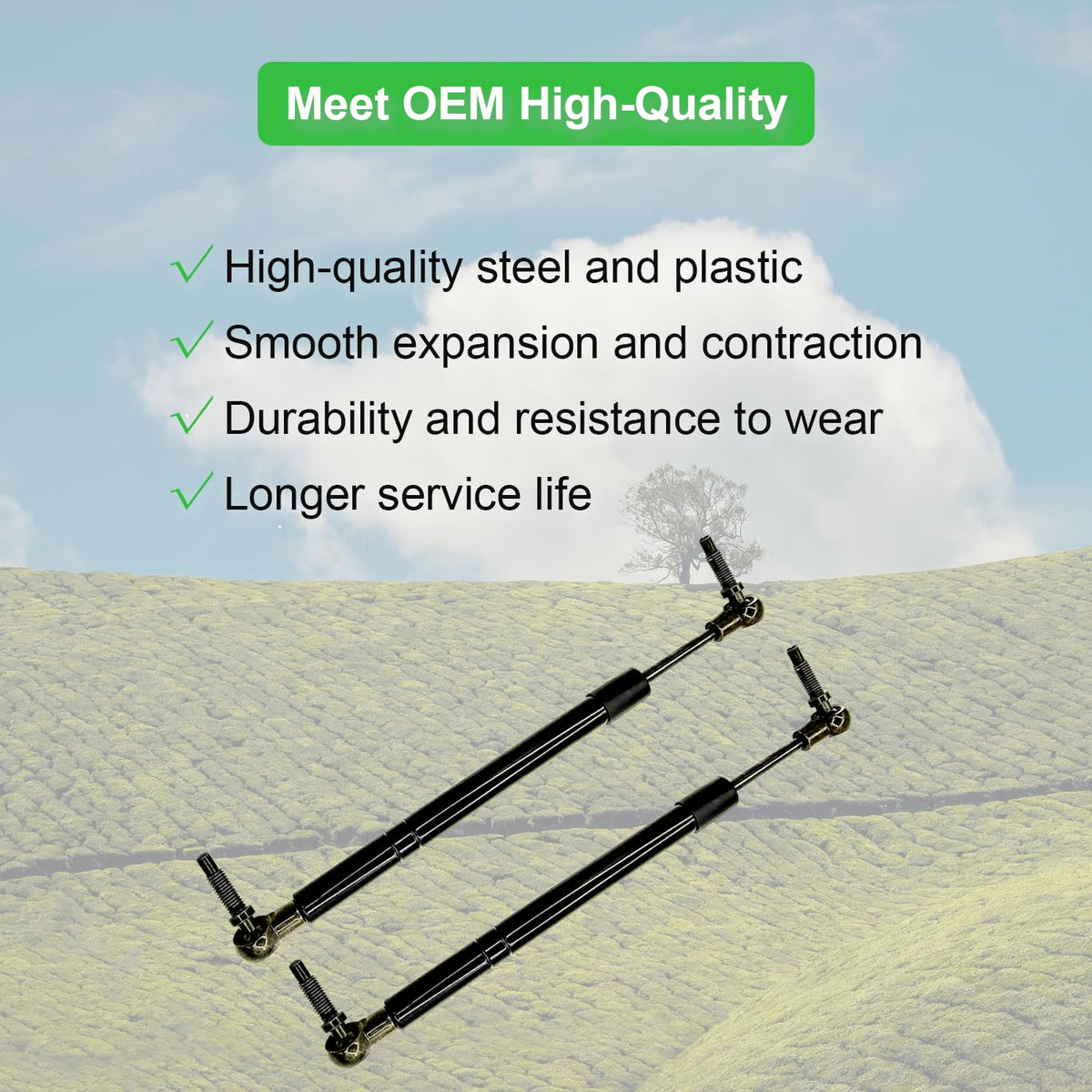 Two-pack packaging with hardware shown for quick mower upgrades