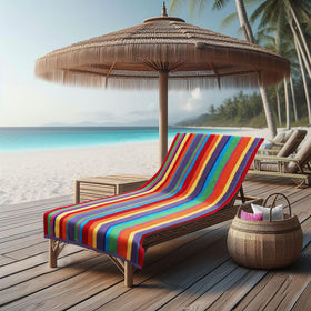 COTTON CRAFT absorbent terry lounge cover dries quickly after swimming.
