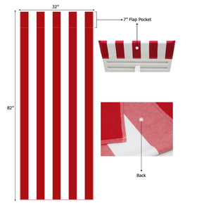 COTTON CRAFT cabana stripe red and white design adds classic outdoor style.