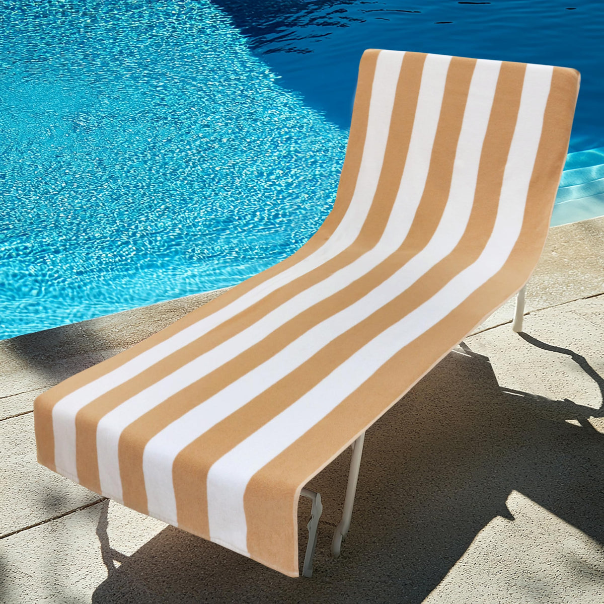 Cabana stripe pattern adds a breezy beach vibe to outdoor spaces