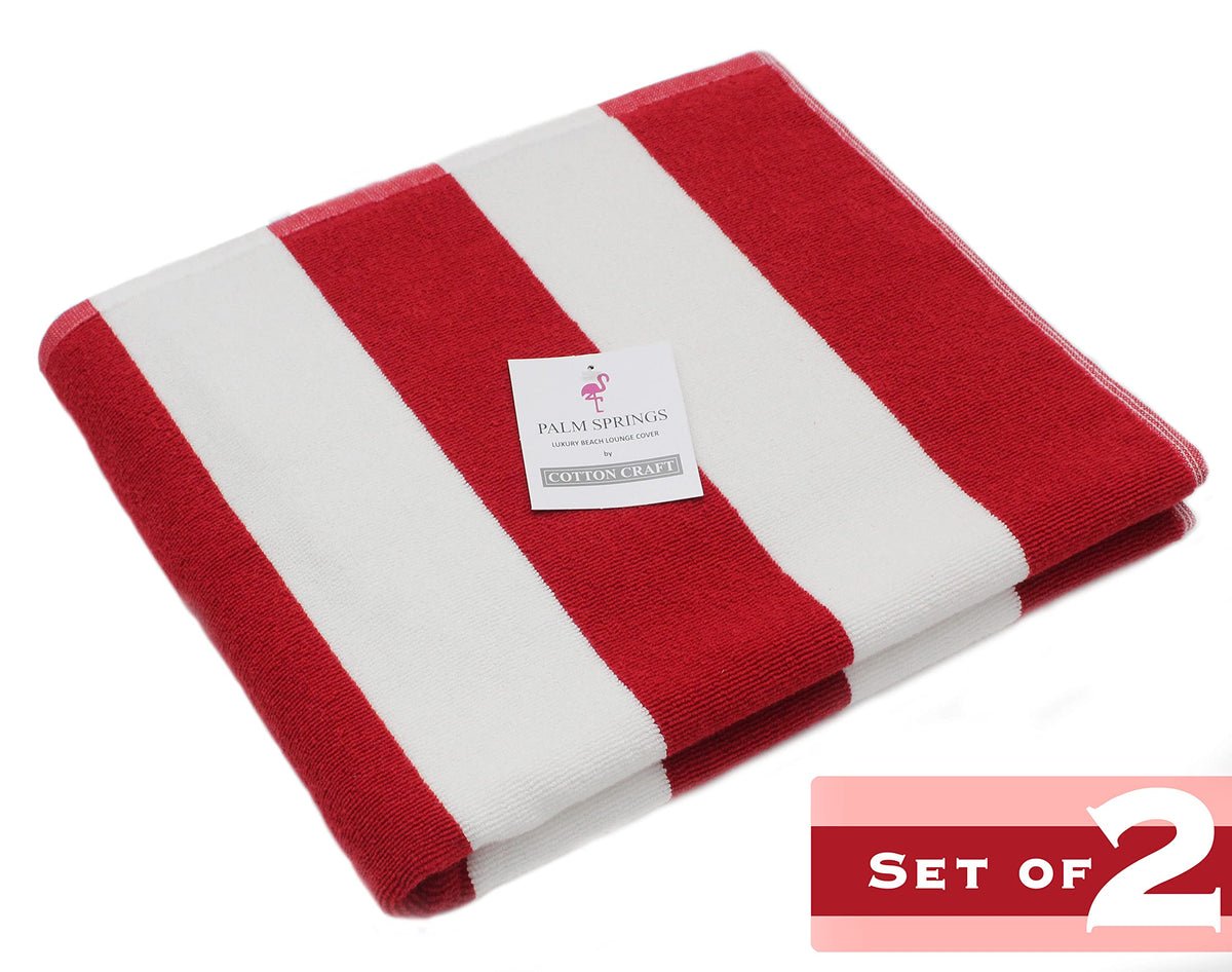COTTON CRAFT lounge chair cover featuring a 7-inch pocket for secure placement.