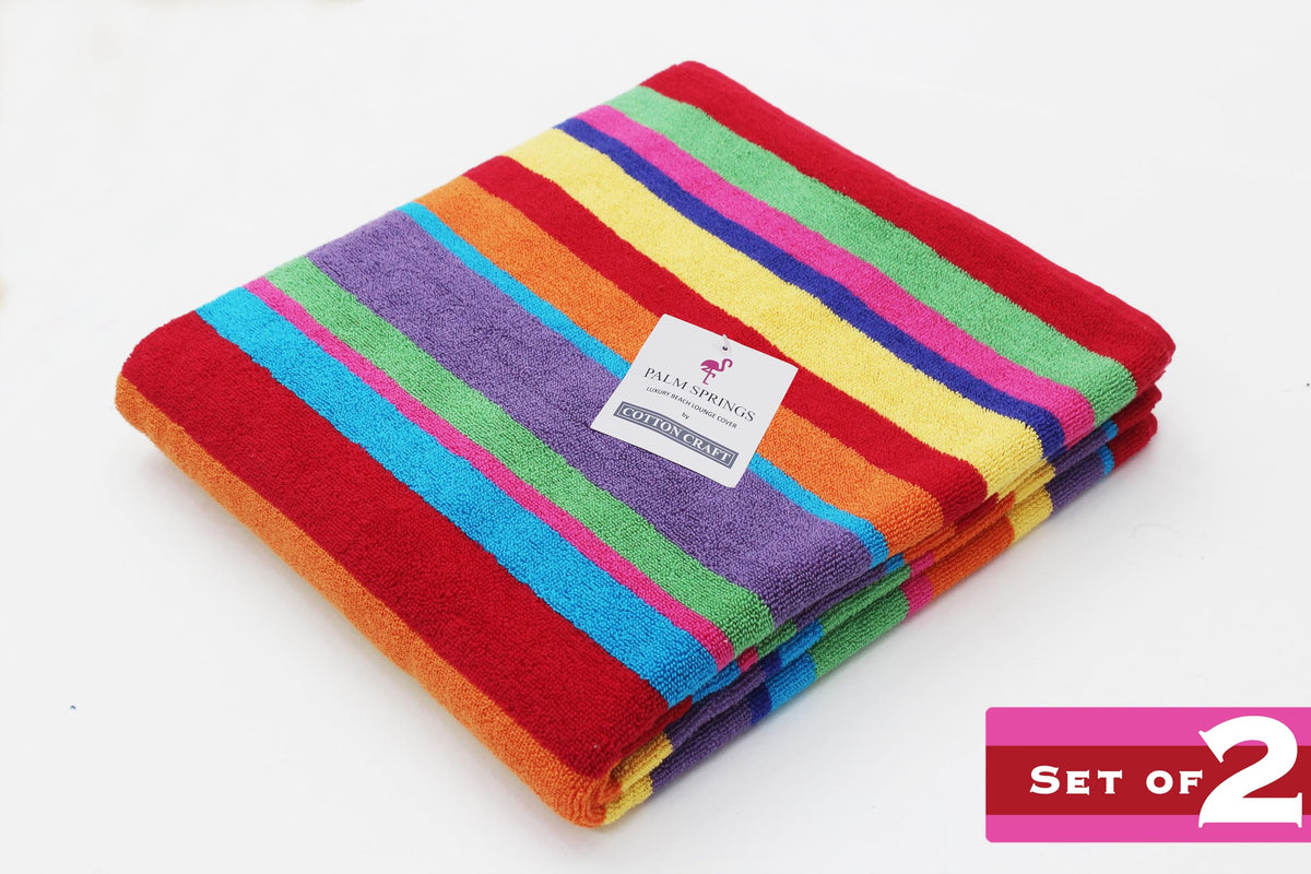 COTTON CRAFT lounge chair cover pocket keeps cover secure on windy days.