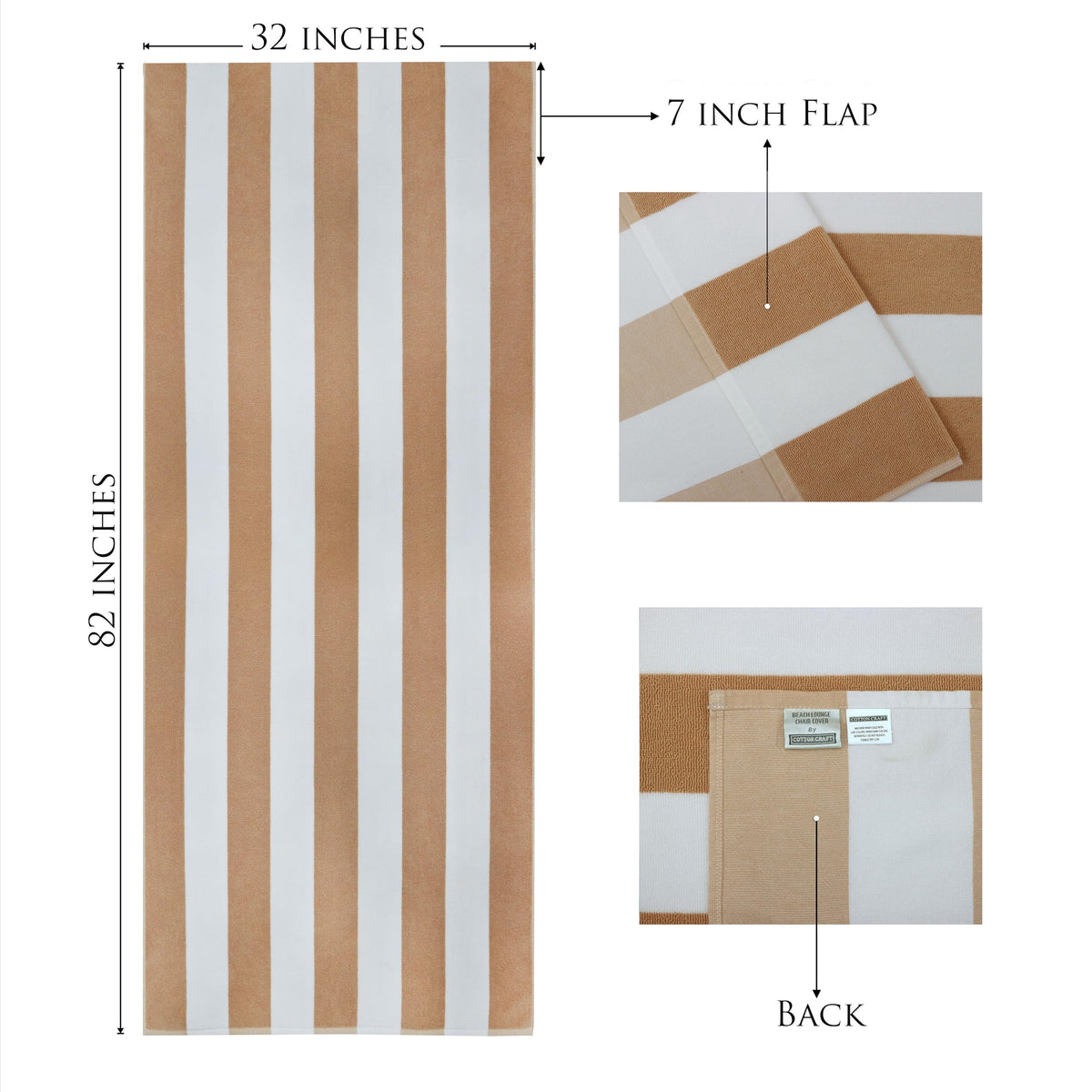 Oversized 32 by 82 inches provides full chair coverage for relaxed comfort