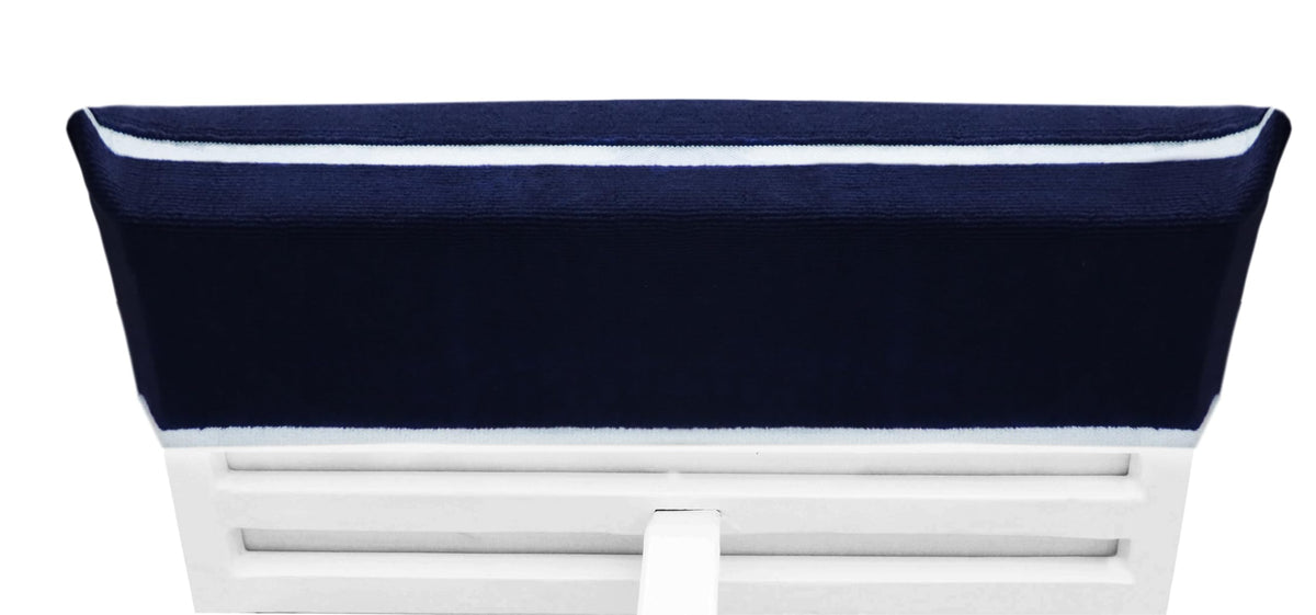 COTTON CRAFT blue stripes closeup showing resort-style aesthetic