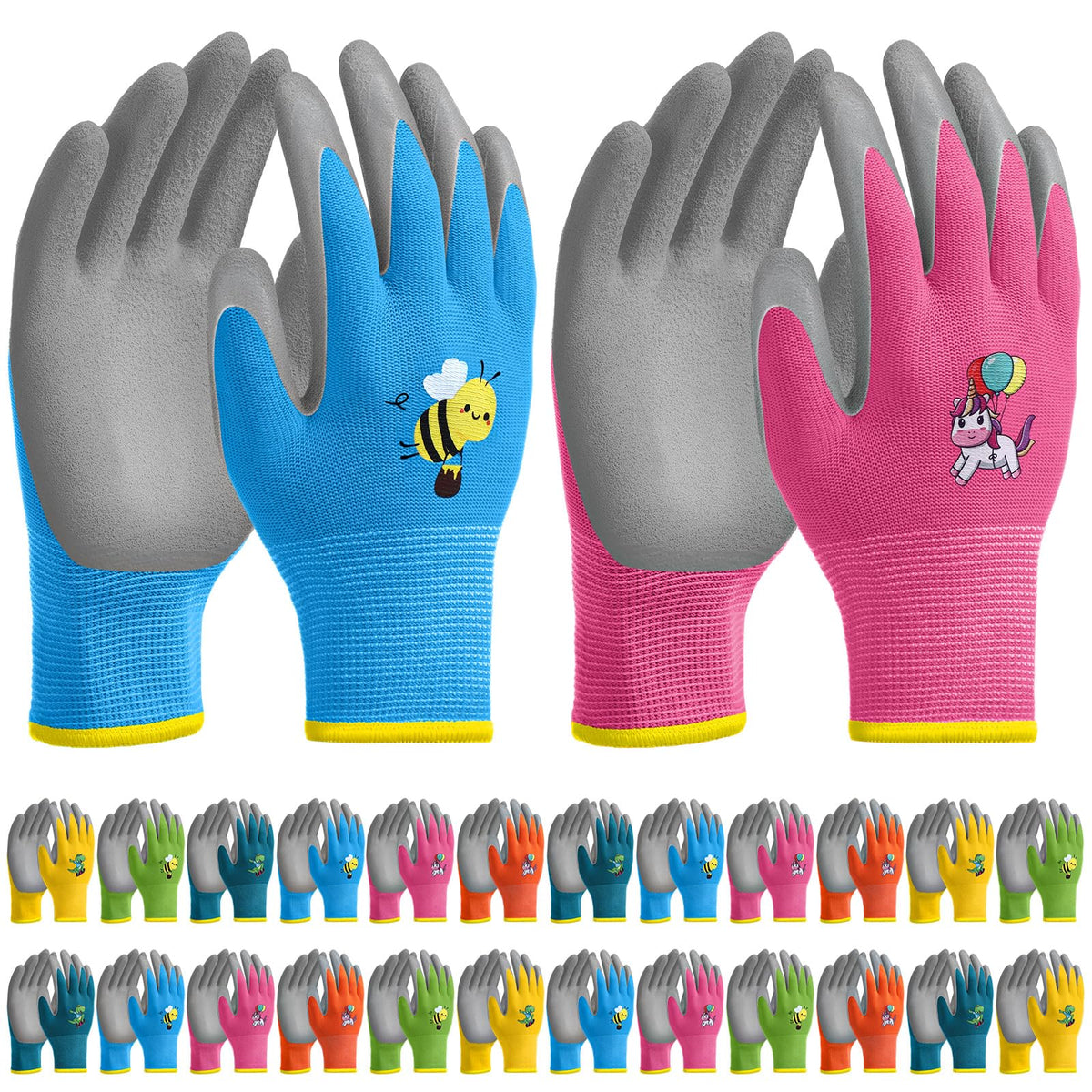 Cotwinter kids gardening gloves size medium age 6-8 for growing hands.
