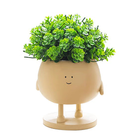COTYNI Resin Face Pot for indoor and outdoor display with durable color.