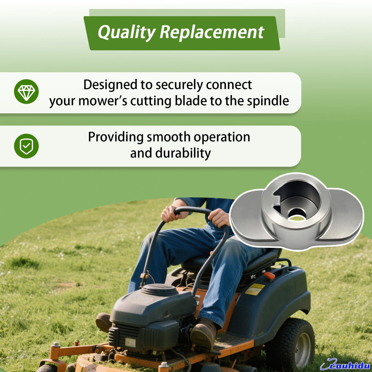 Couhidu blade adapter durable alloy steel resists wear and corrosion.