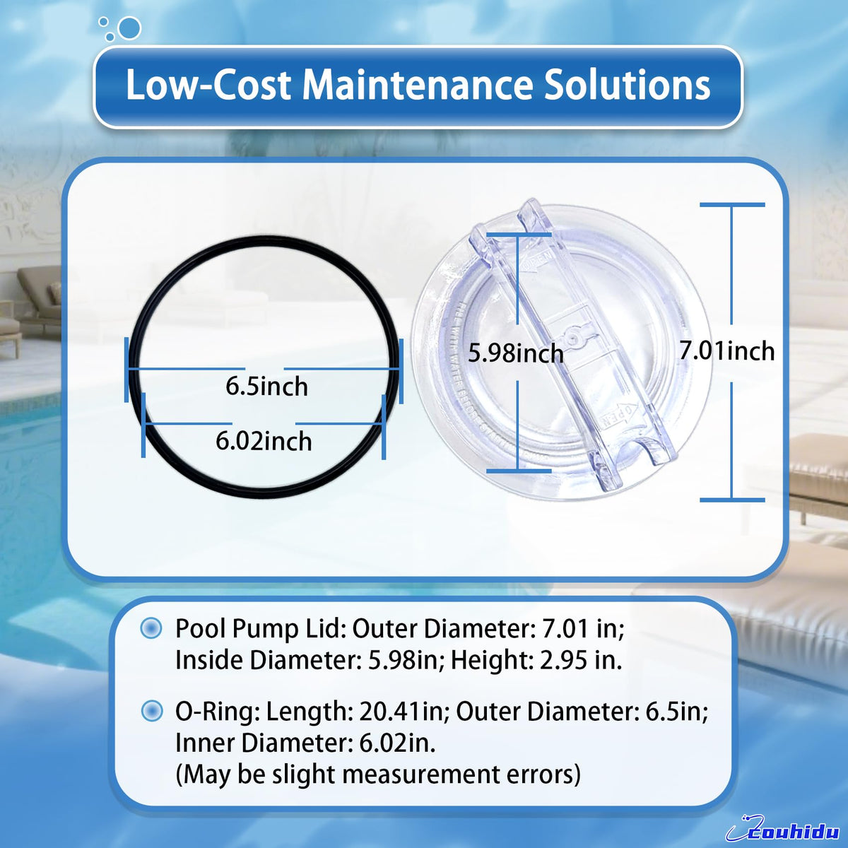 Polycarbonate lid offers durable protection against sun and splashes