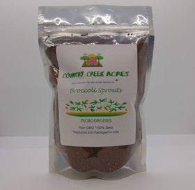 Country Creek Acres broccoli sprouting seeds 8oz pack for home sprouts and microgreens.