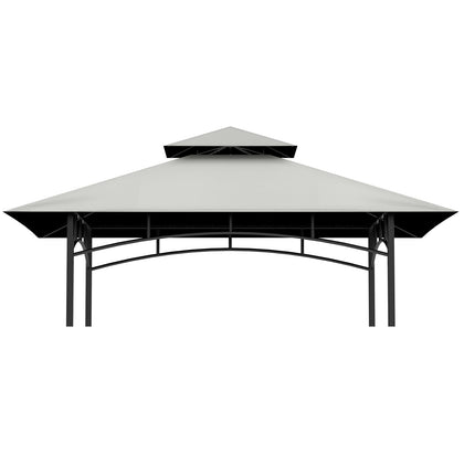COVBOARD grill gazebo top 5x8 gray for weather protection and UV blocking.