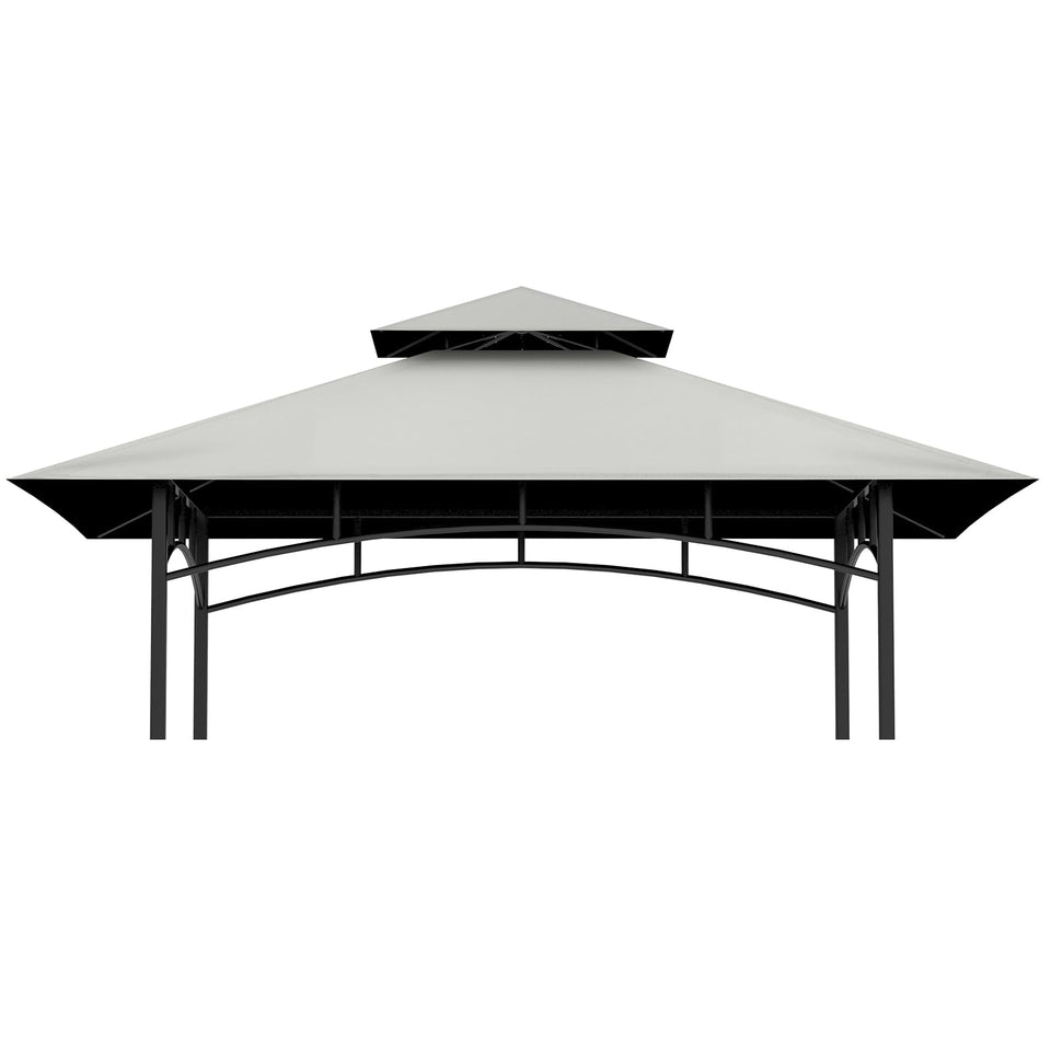 COVBOARD grill gazebo top 5x8 gray for weather protection and UV blocking.
