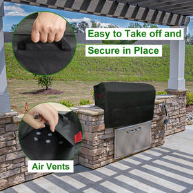 Cover Geny 600D material offers durable weather protection for year-round grilling