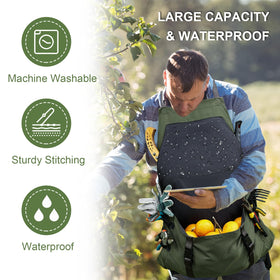 Cover Geny 600D polyester material withstands outdoor use and resists tears.