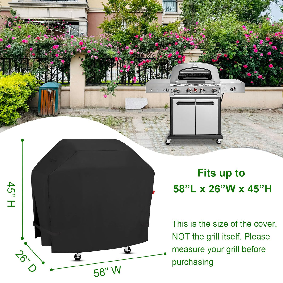 Cover Geny 600D raw-yarn fabric offers stronger tear resistance and color longevity