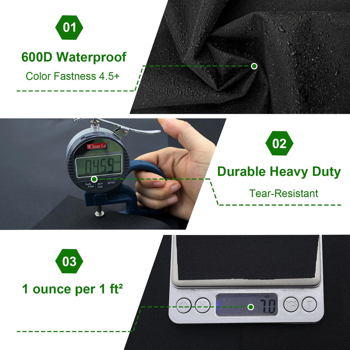 Cover Geny adjustable Velcro straps keep the cover secure on windy days