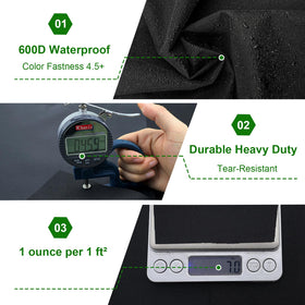 Cover Geny adjustable Velcro straps keep the cover secure on windy days