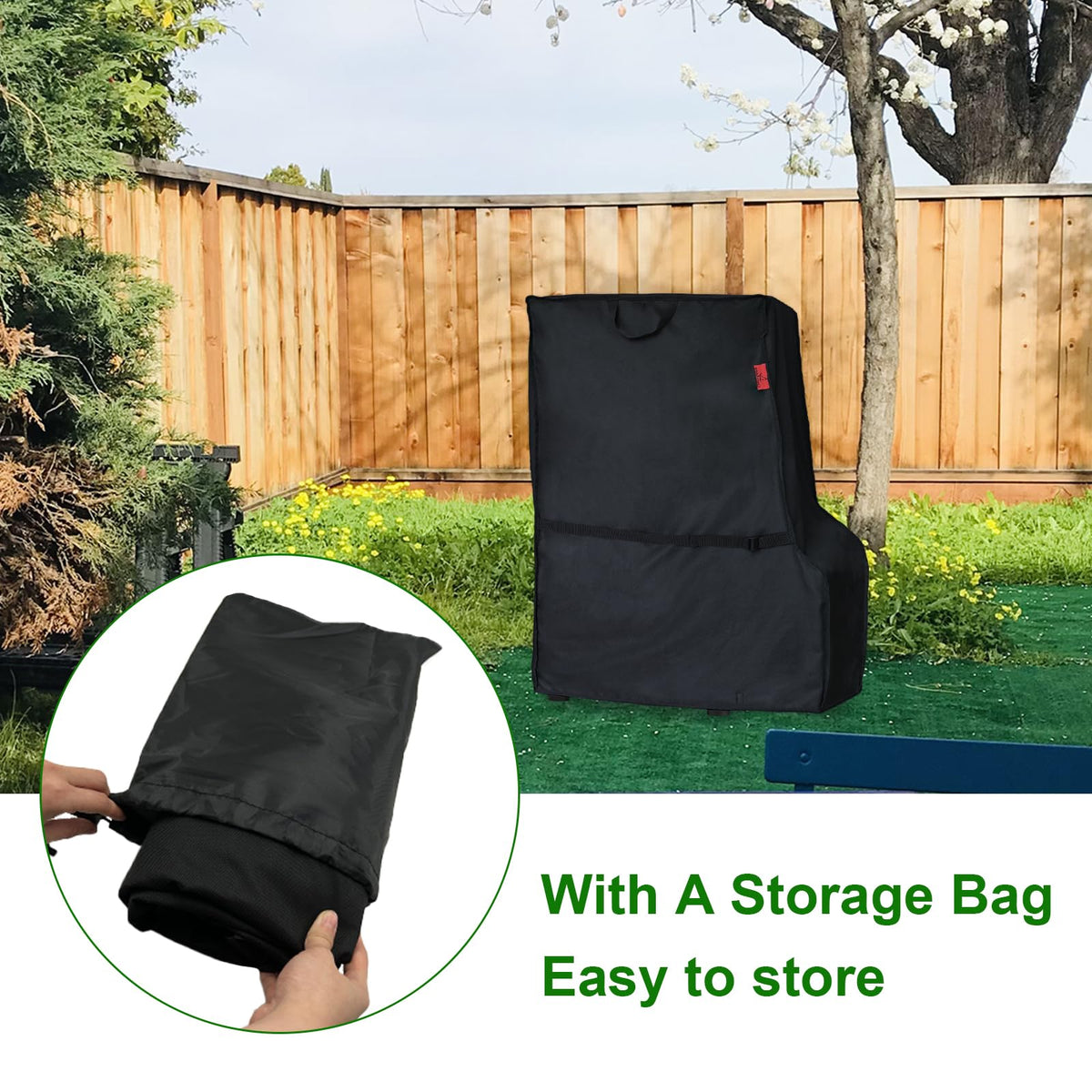Cover Geny breathable fabric prevents moisture buildup around the smoker.