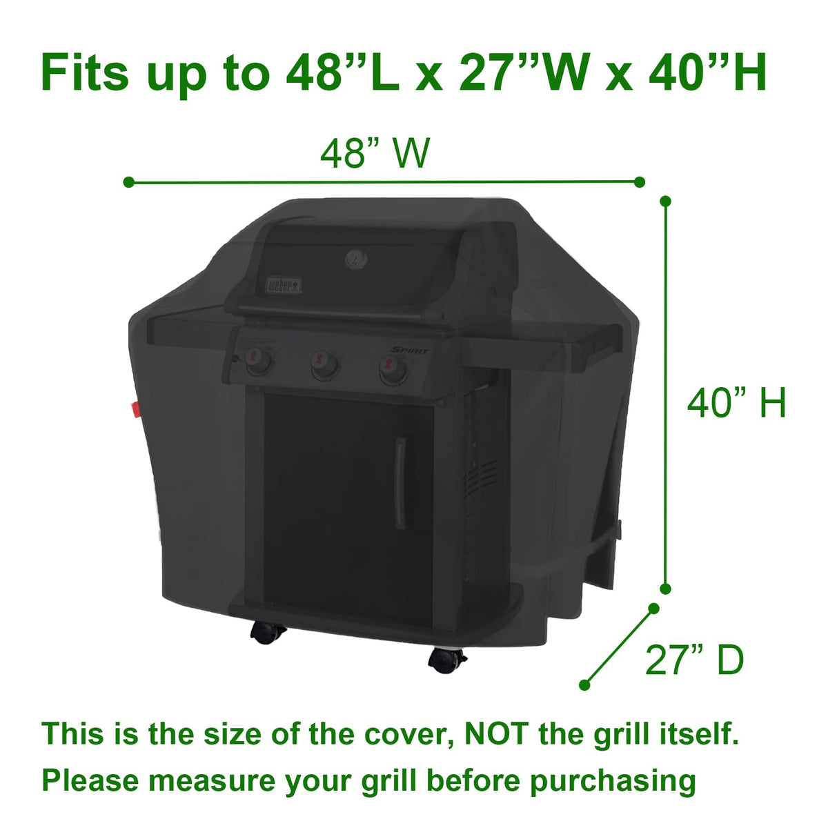 Cover Geny protects against sun, rain, and dust.