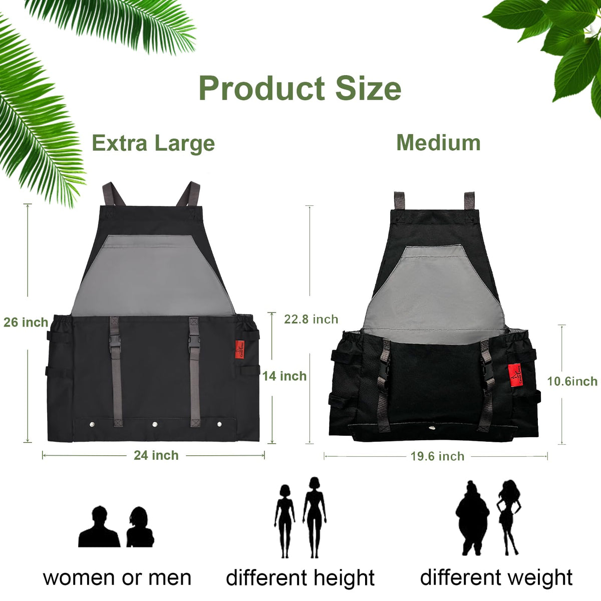 Cover Geny apron shows 600D polyester fabric for durable, stain-resistant wear