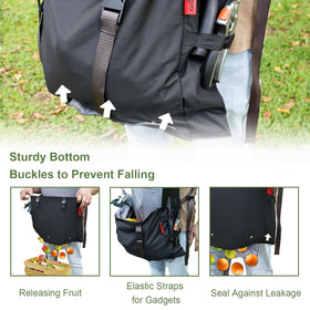 Oversize waistband and cross-back straps for a secure, comfortable fit