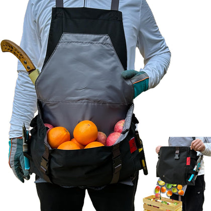 Cover Geny Extra Gardening Apron with waterproof cross-back design for outdoor comfort