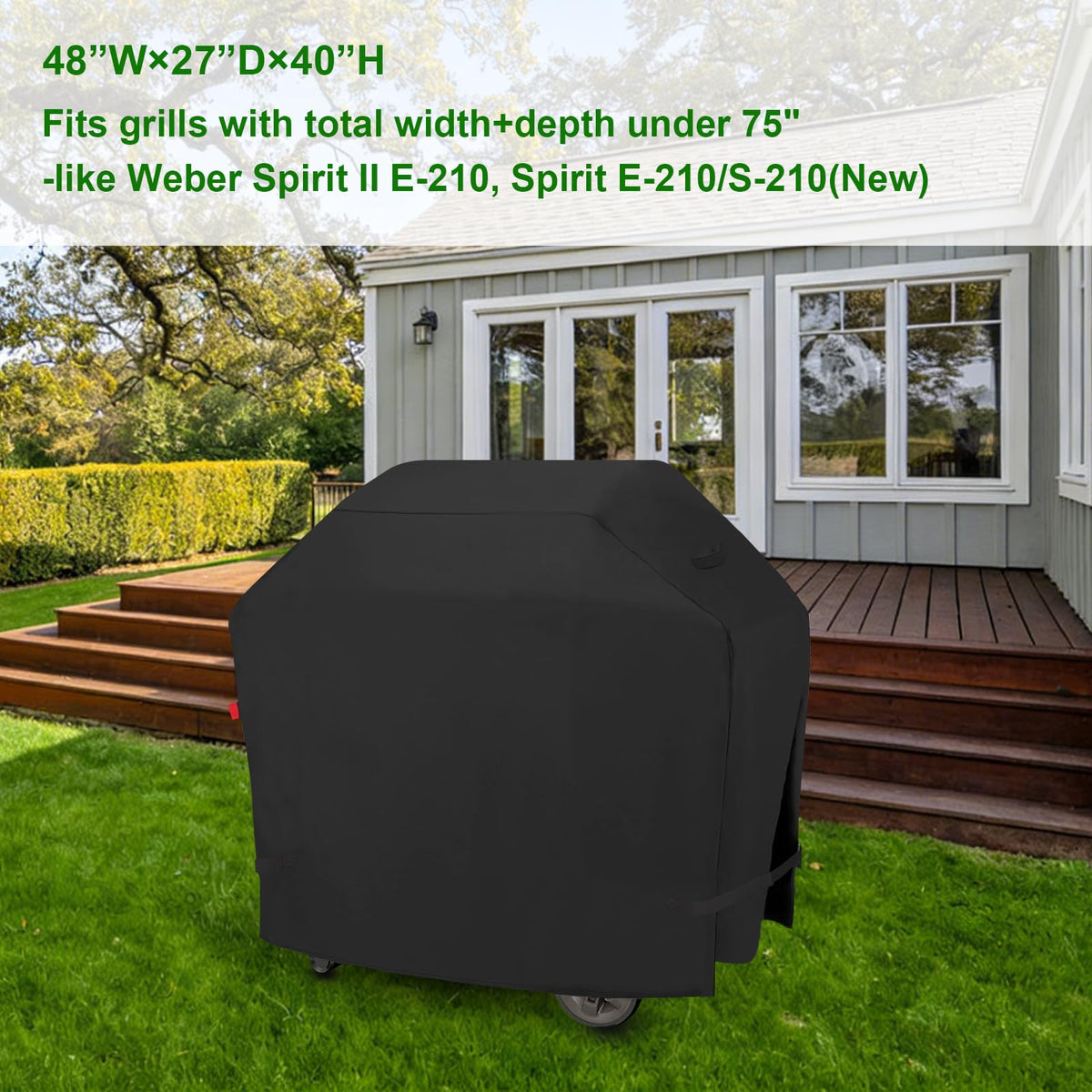 Cover Geny FadeStop fabric shields sun and rain.