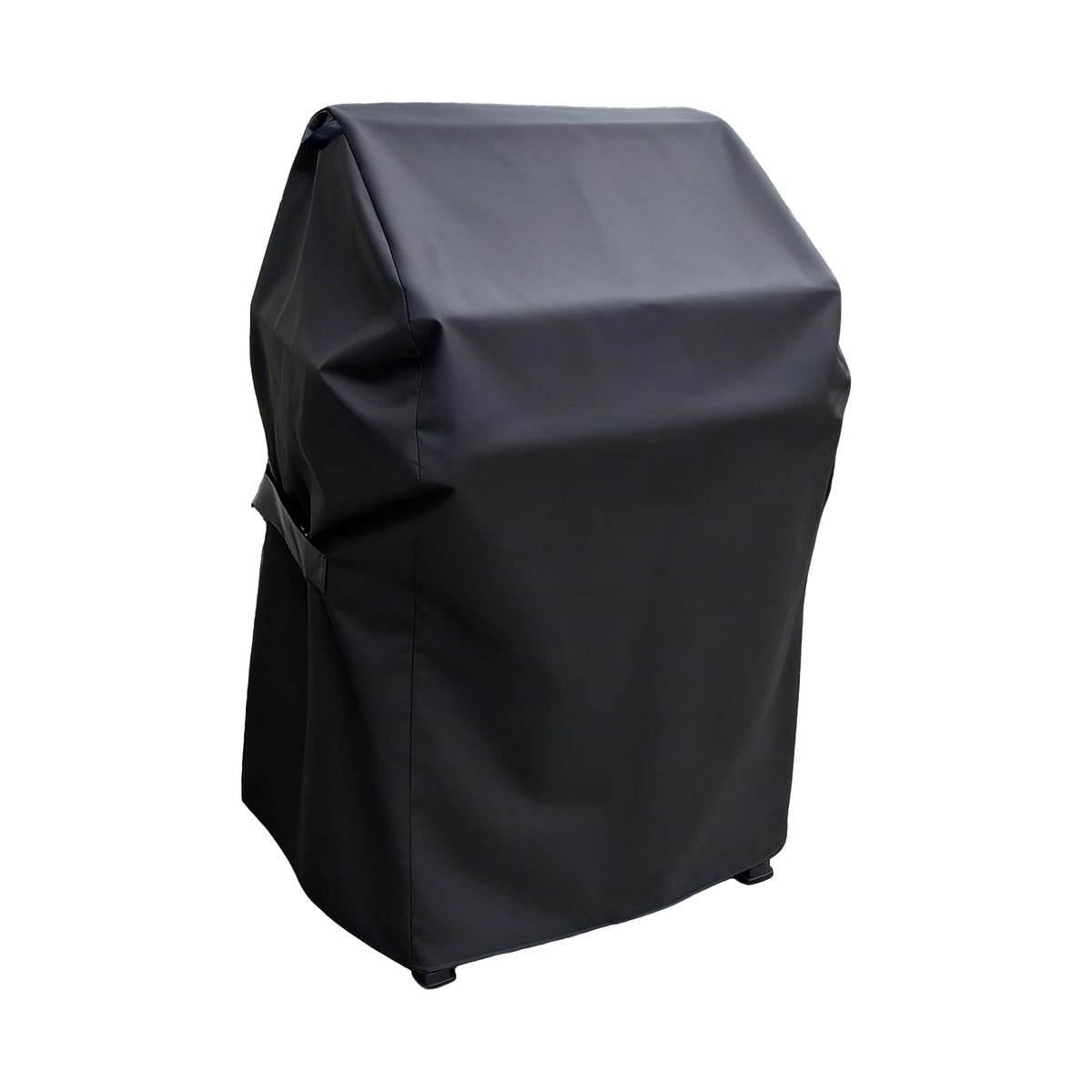 Cover Geny grill cover on Weber Spirit 210, front view protects from sun and rain.