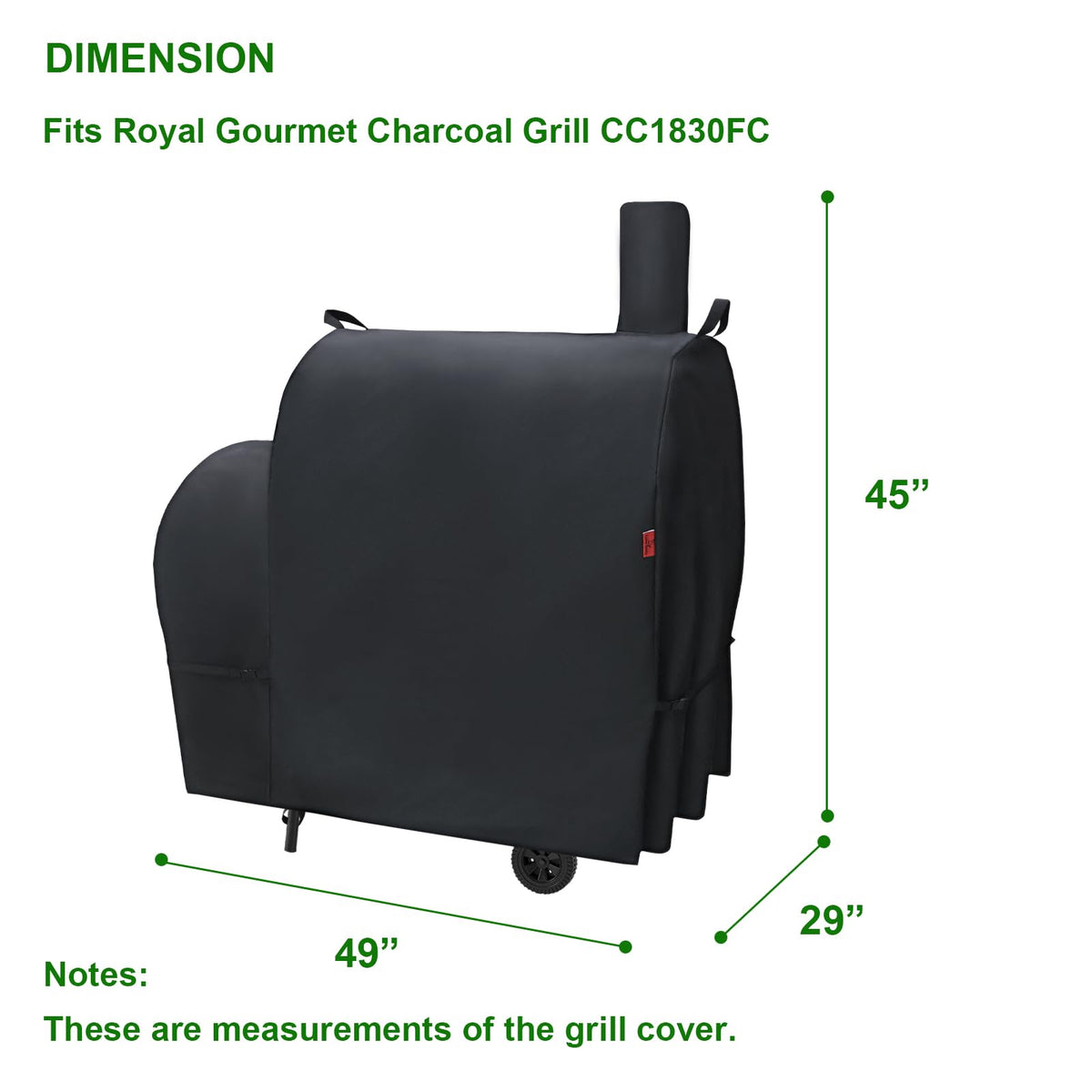 Cover Geny CC1830FC back view shows secure fit with adjustable straps