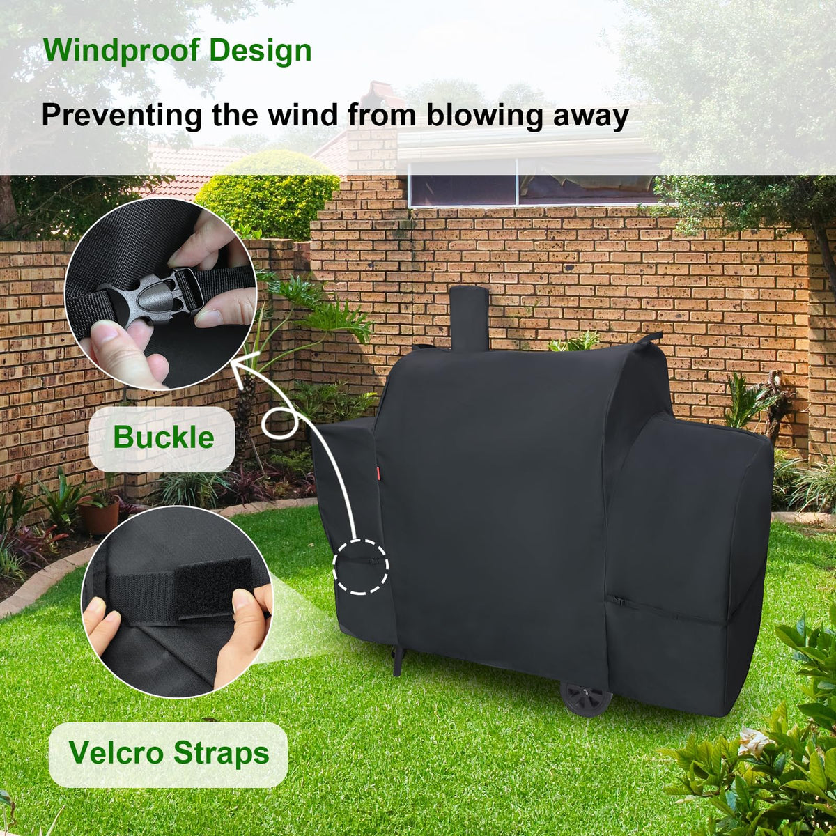 UV coating on Cover Geny protects grill from sun damage