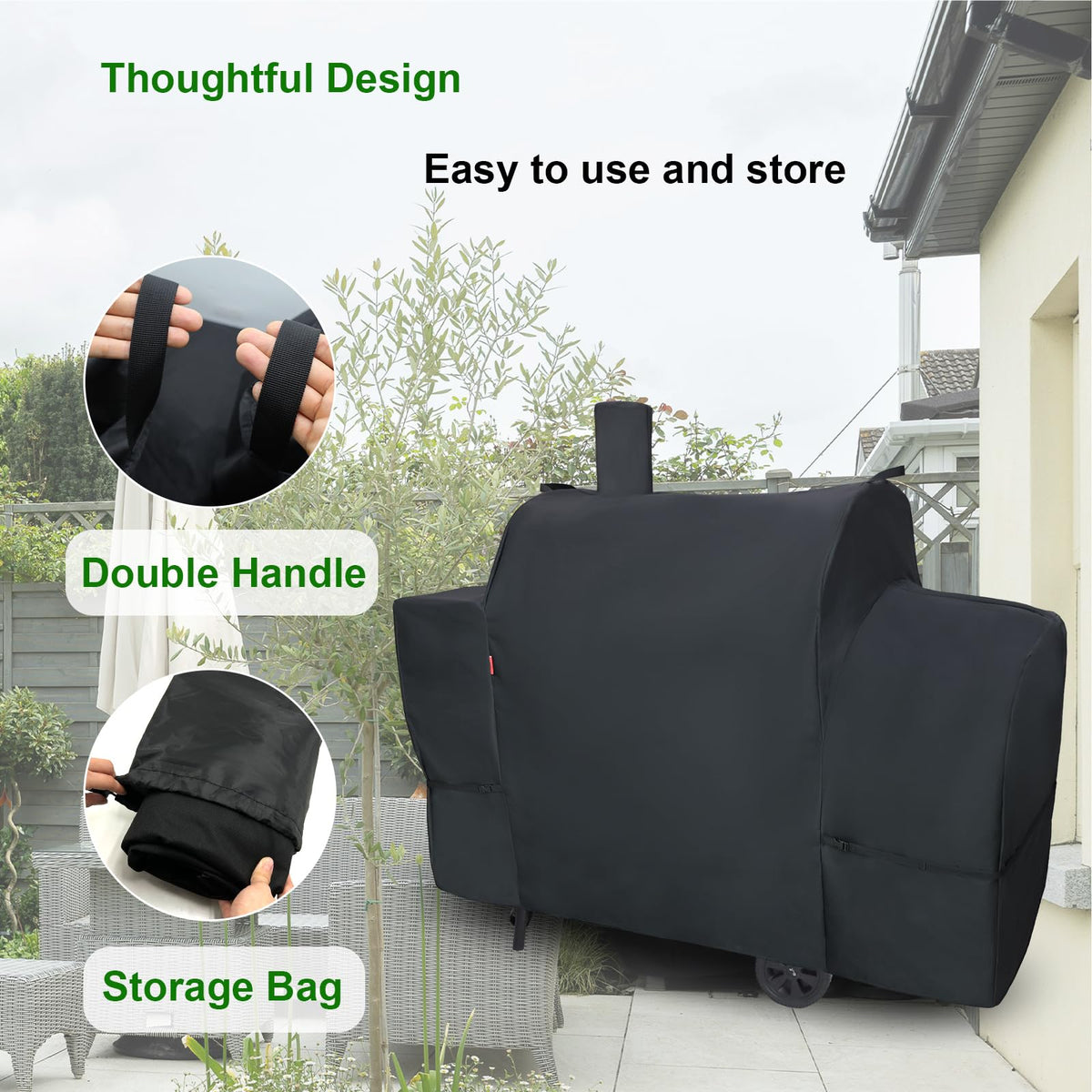 PVC backing on Cover Geny repels water for dry surfaces