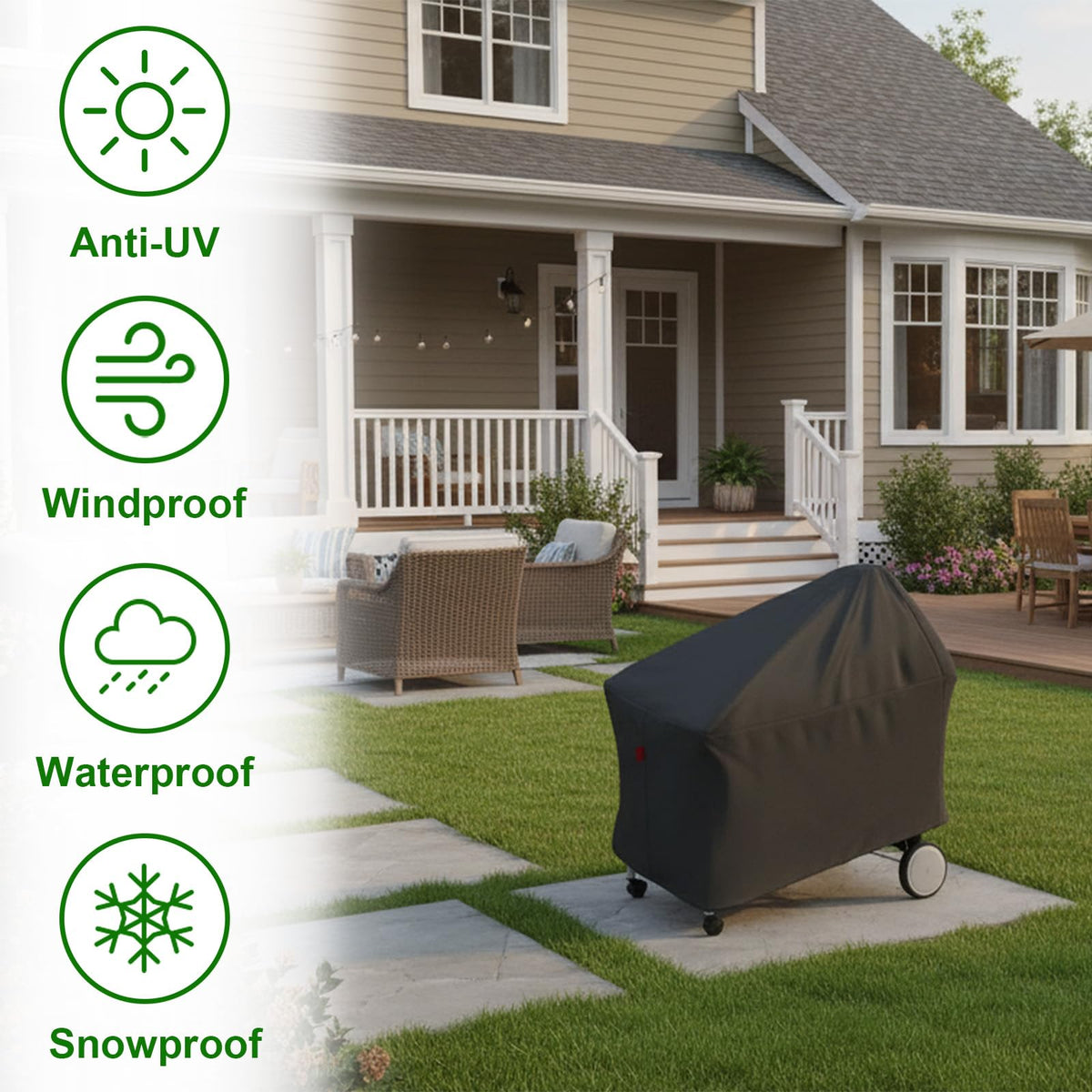 Cover Geny storage bag included with spare Velcro for replacements