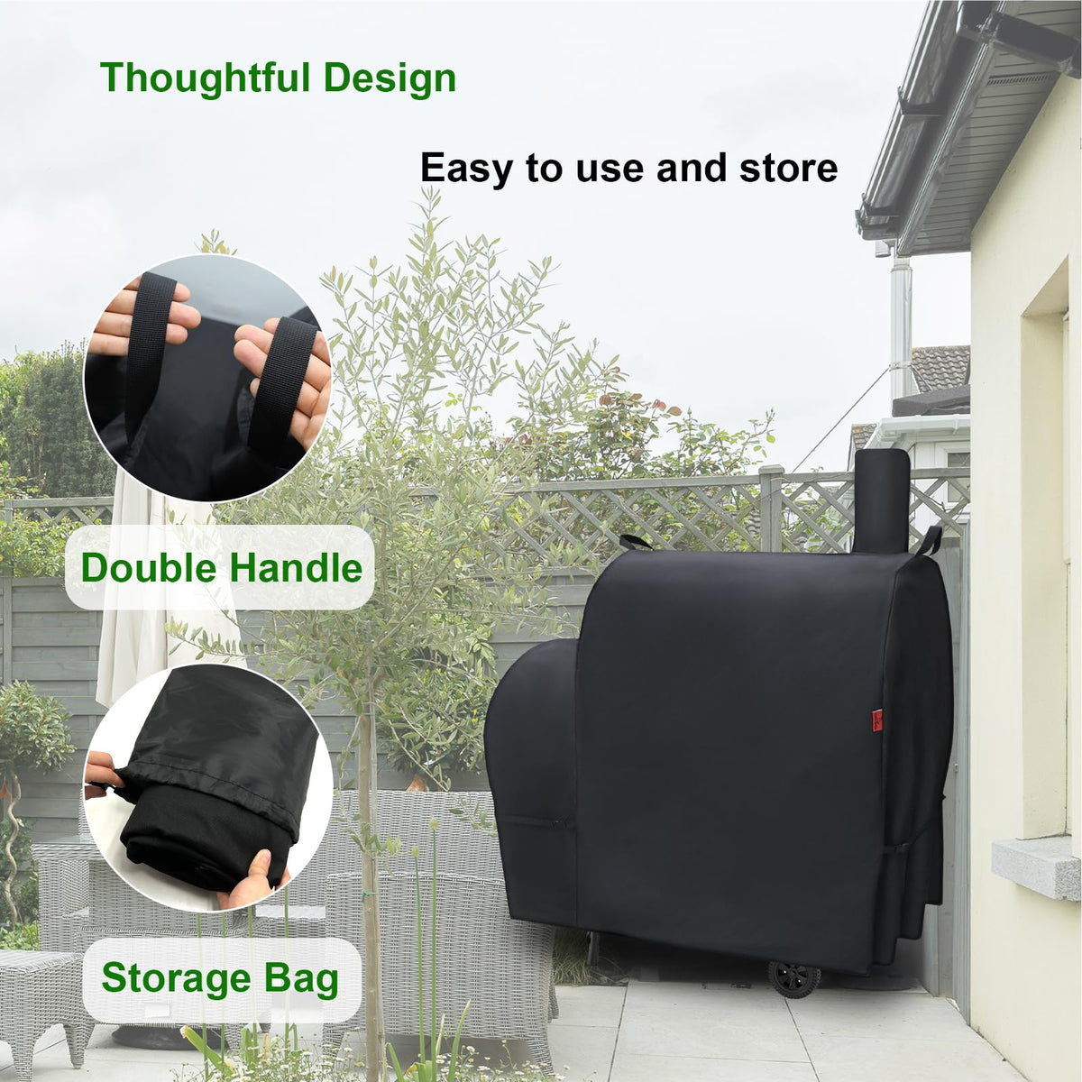 Cover Geny UV coating offers all-weather protection for grills