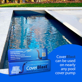 CoverBlast fits any pool cover pump for automatic and solid covers.