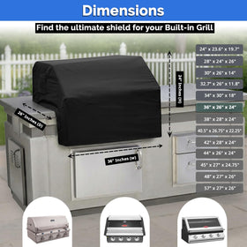 Covers & All built-in grill cover uses 12 oz PVC-coated material for durability.